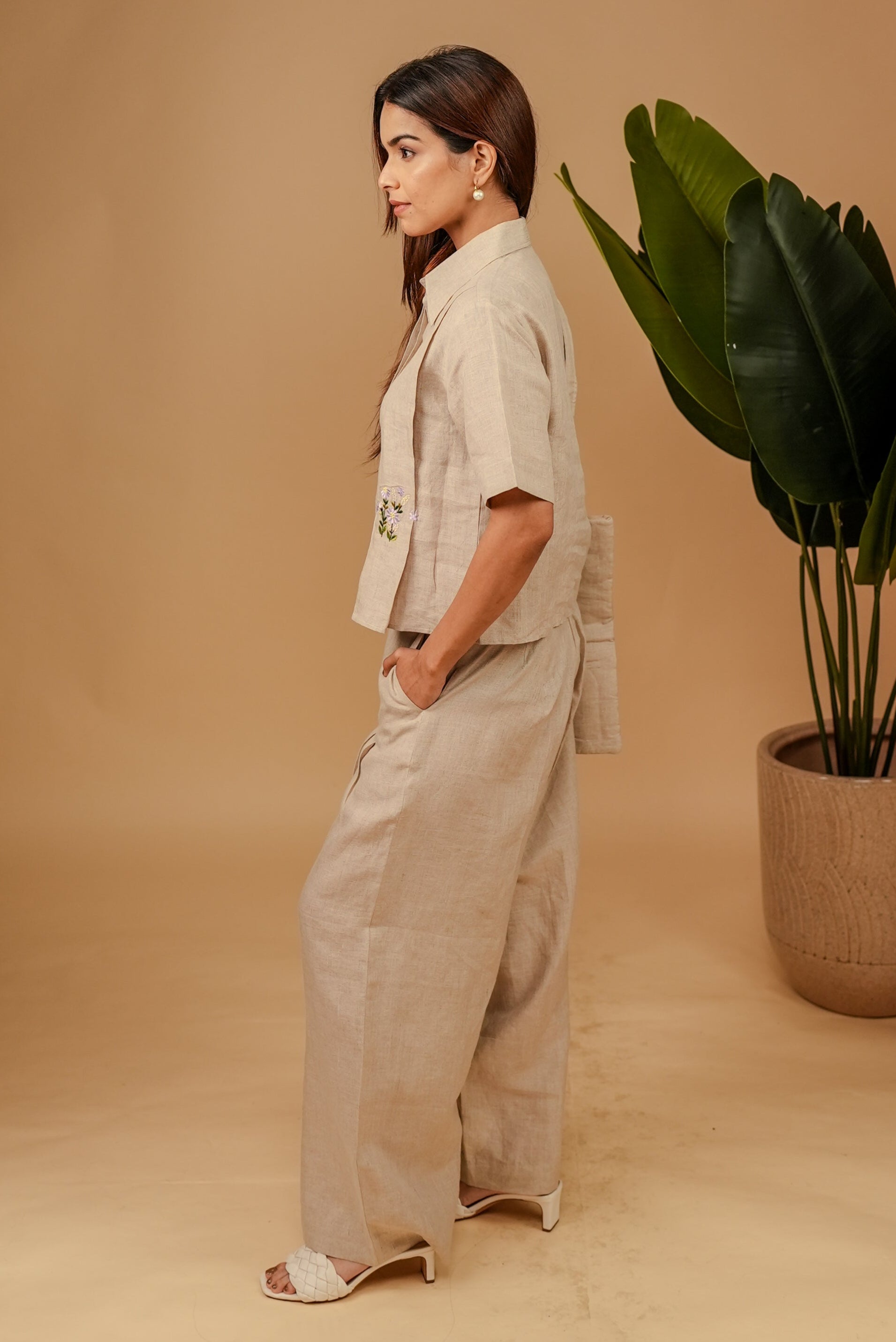 Soft Sand Linen Co-ord