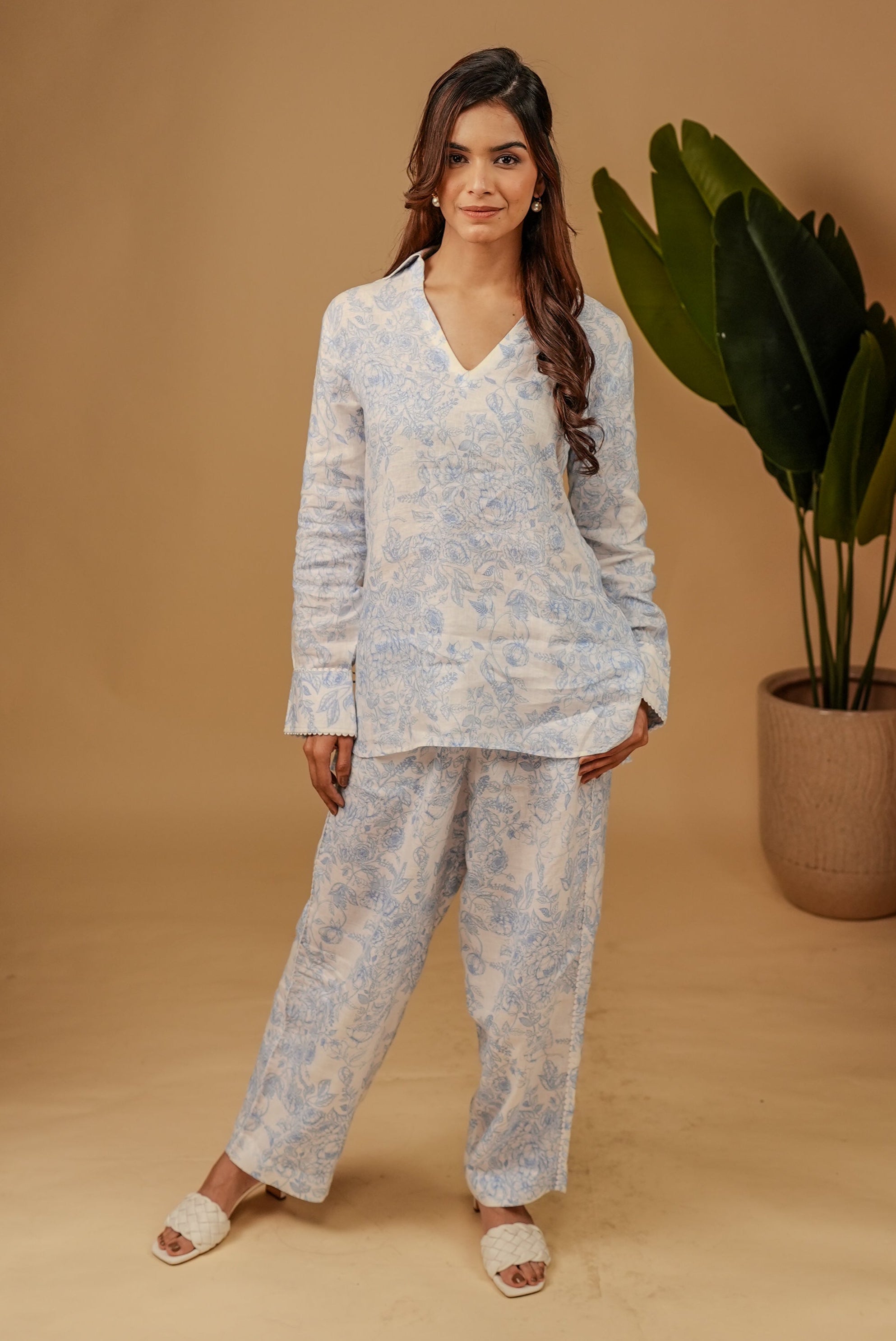 Why So Blue Linen Co-ord