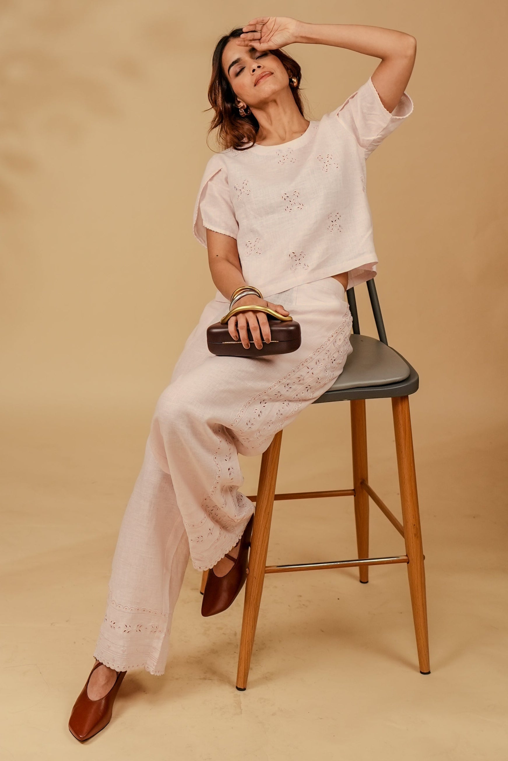 Pink Mist Linen Co-ord