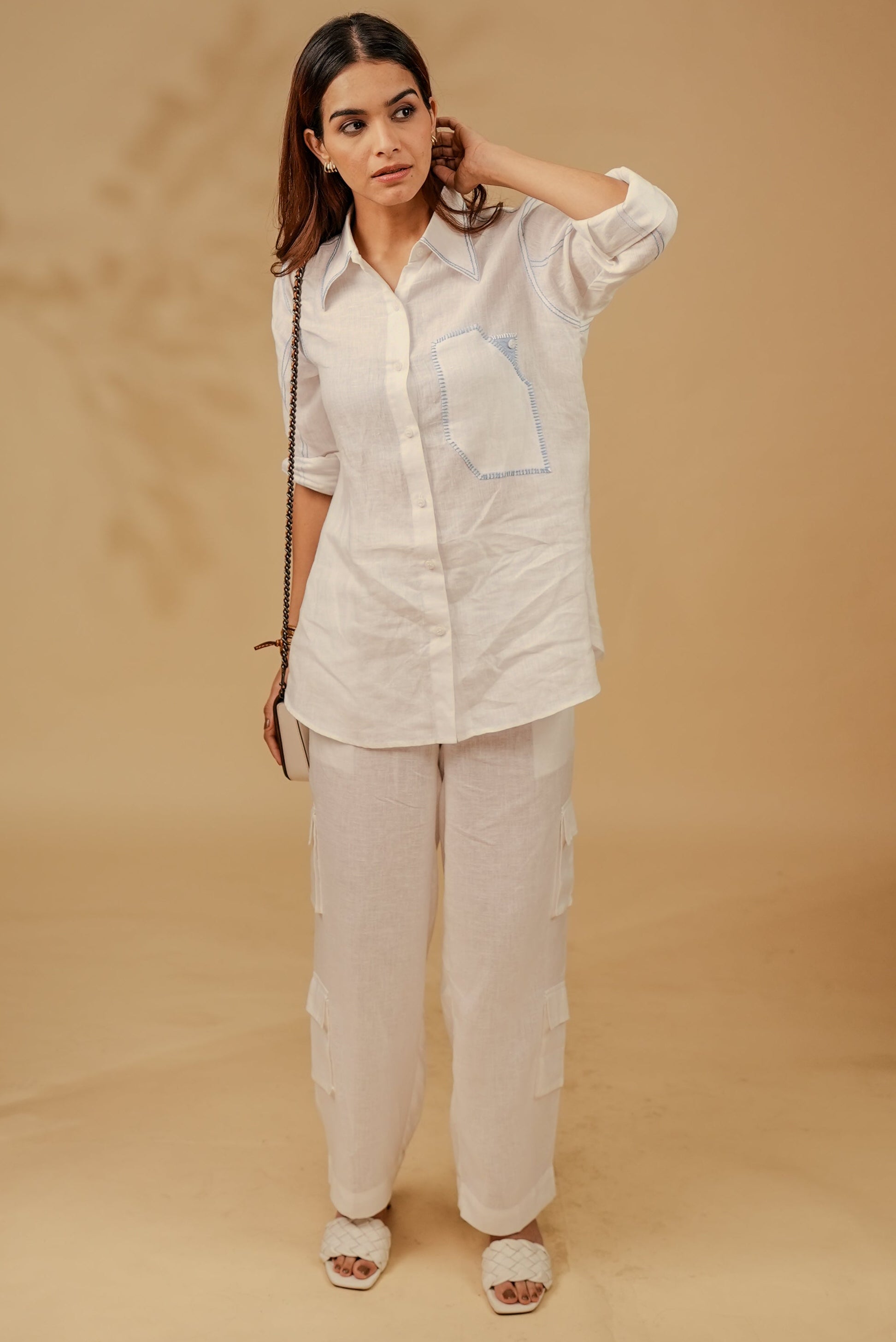 Geometric Linen Shirt