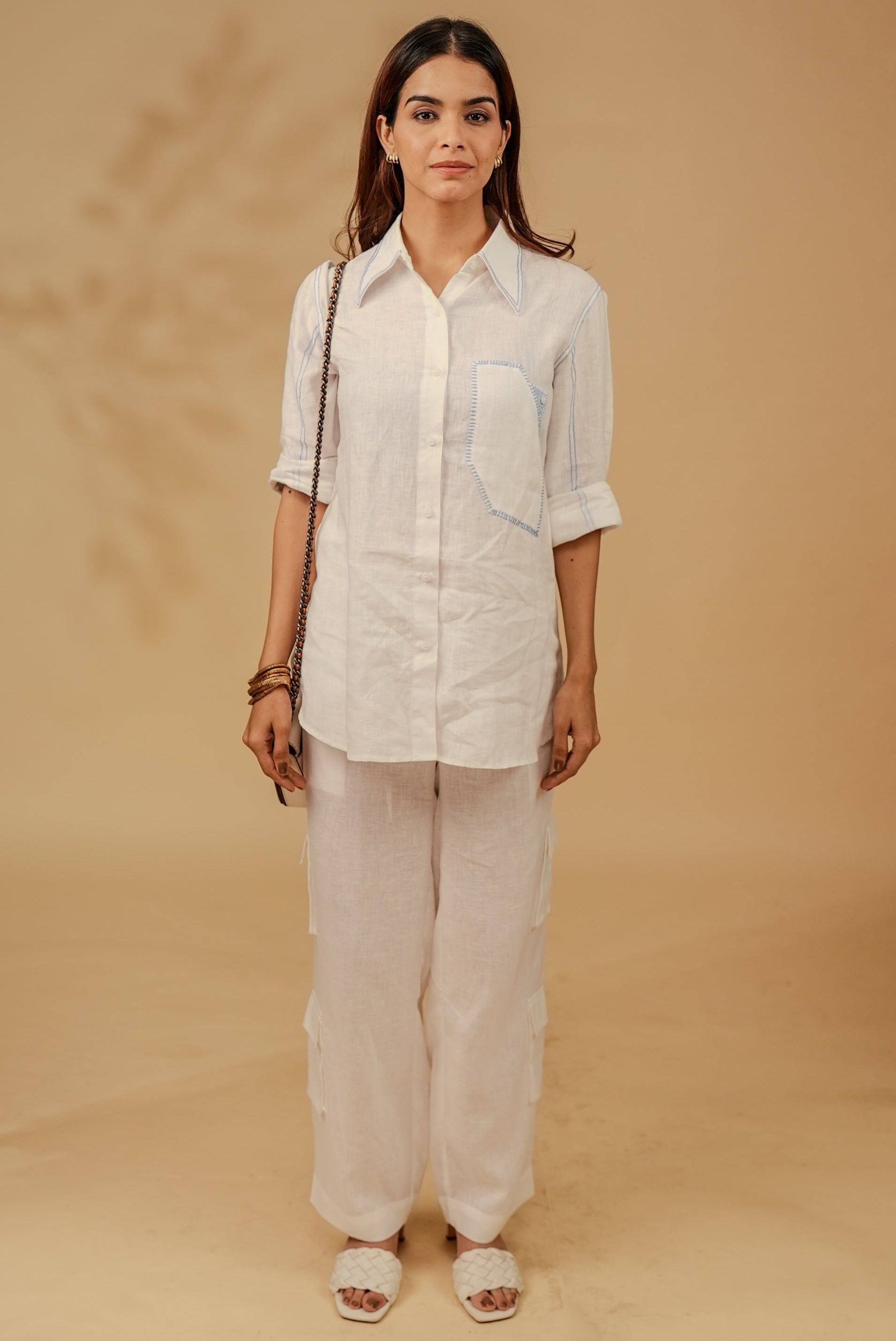 Geometric Linen Shirt