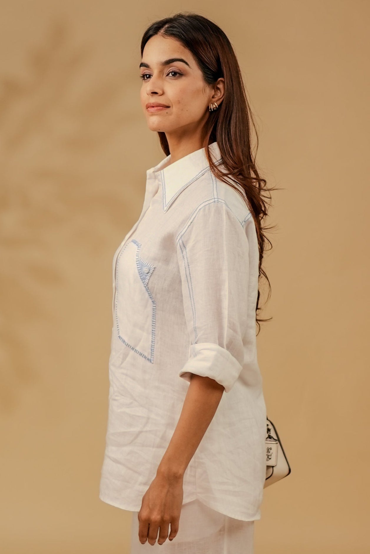 Geometric Linen Shirt