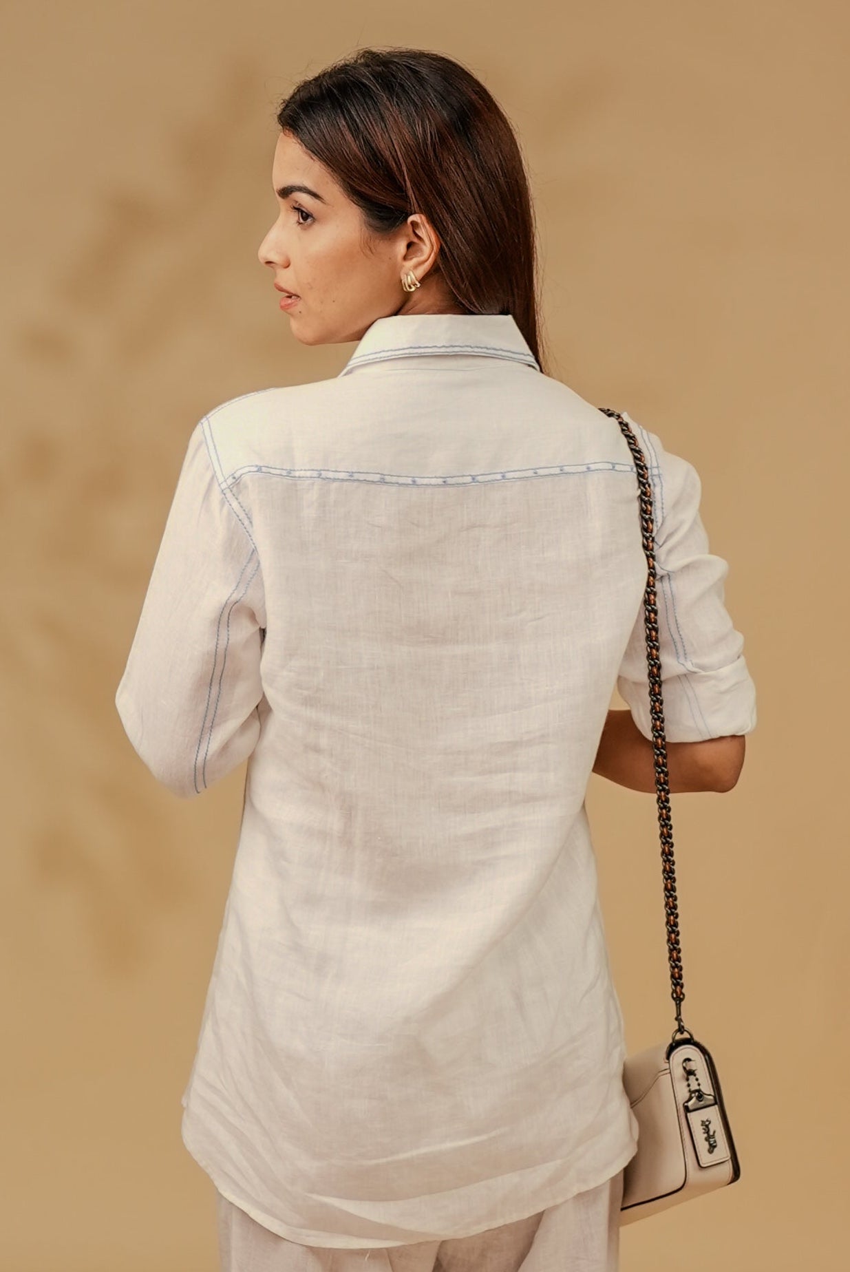 Geometric Linen Shirt