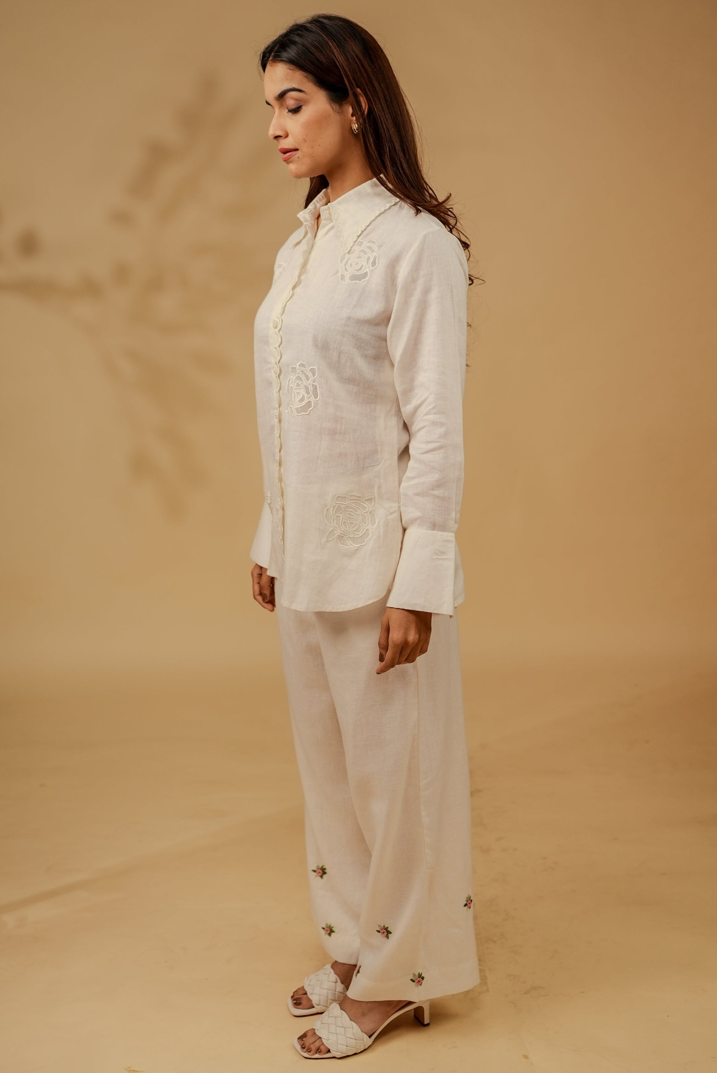 Cutwork Linen Shirt