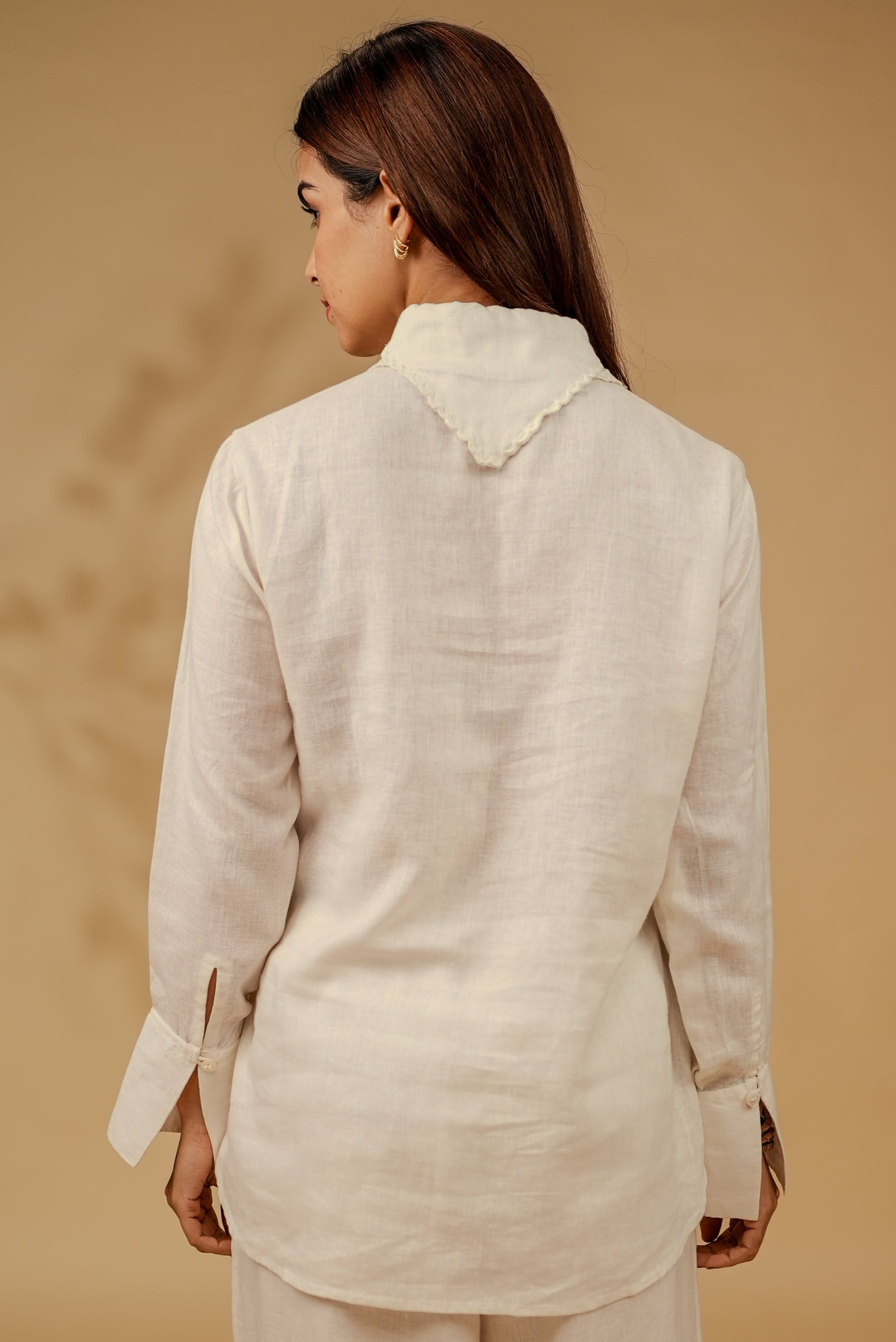 Cutwork Linen Shirt