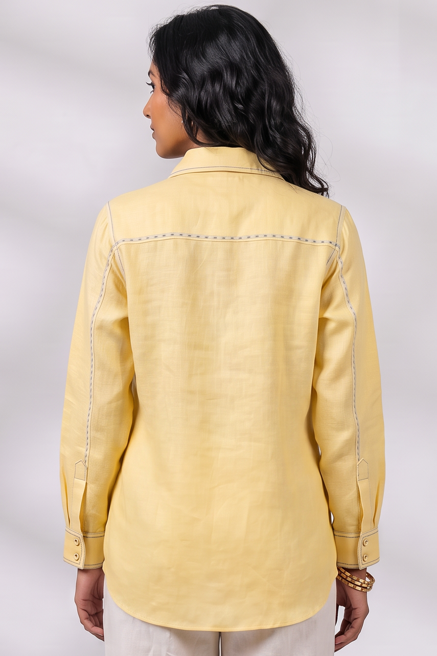 Geometric Linen Shirt