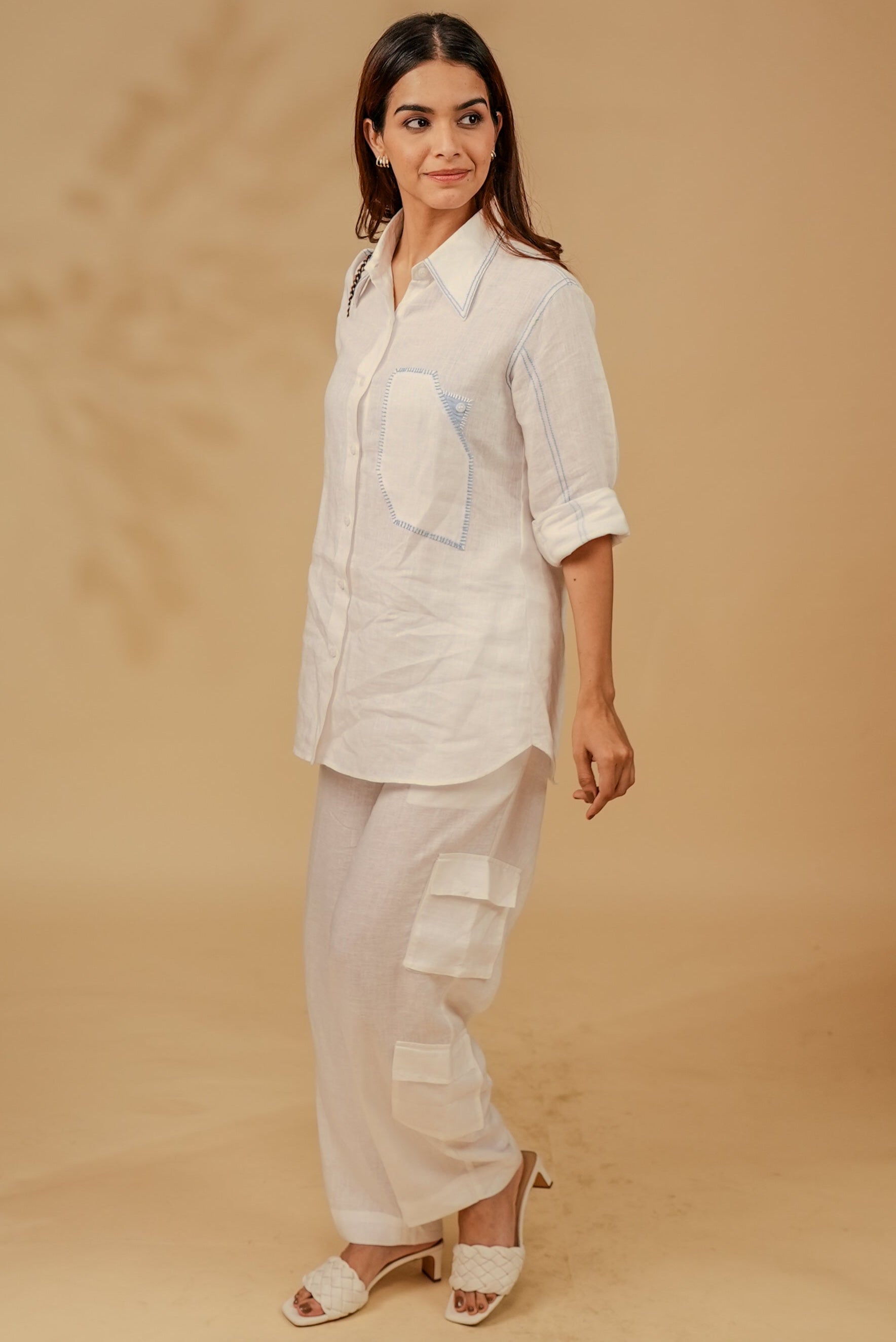 Geometric Linen Shirt