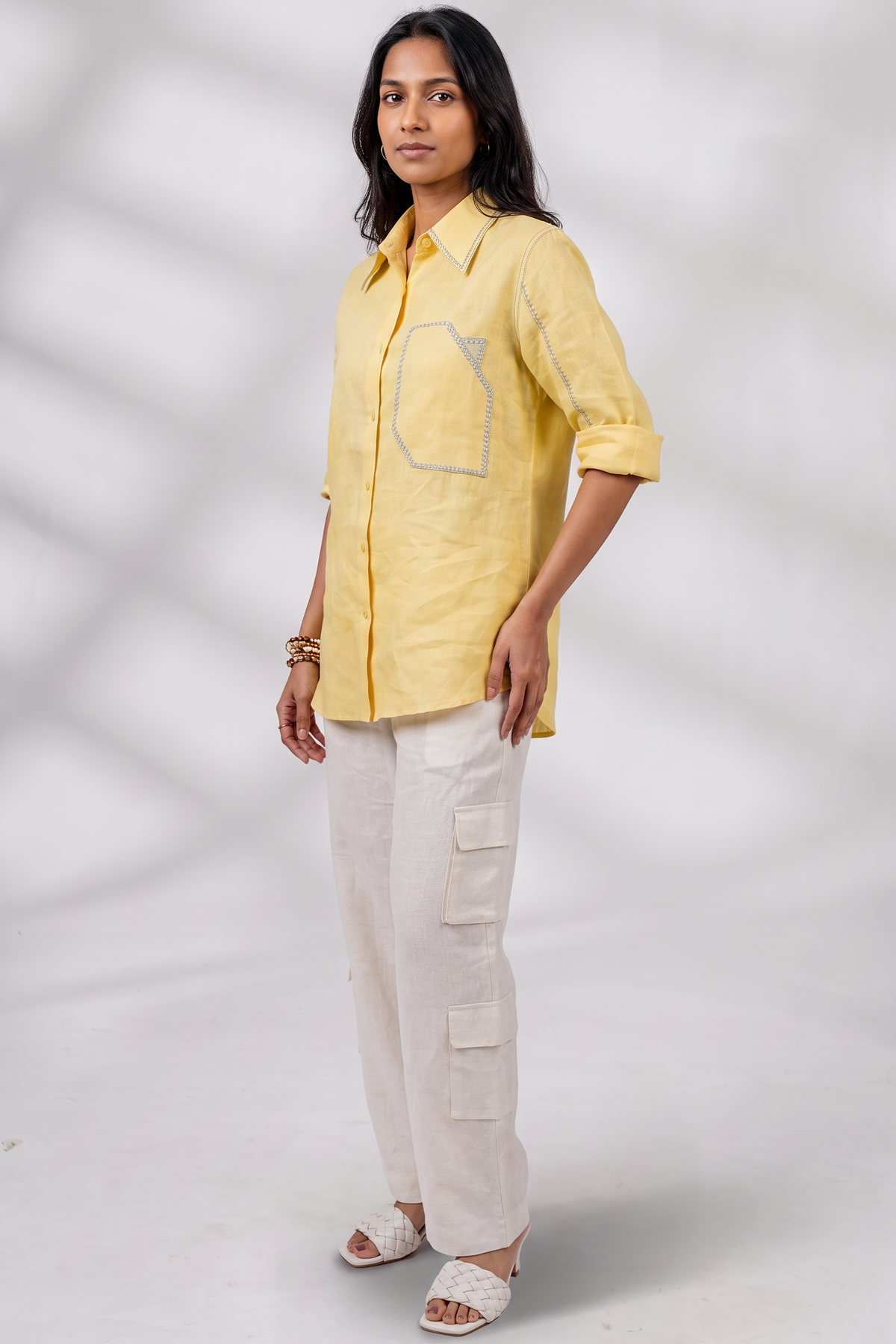 Geometric Linen Shirt